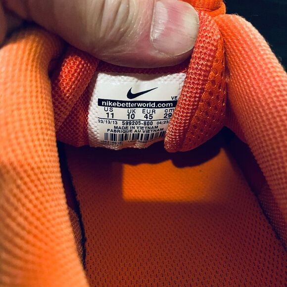 NIKE AIR PEGASUS+ 30 Mandarin Orange Charcoal Grey Salmon Mens 11 US 45 EUR main image 10